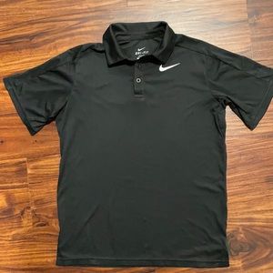 Boys Nike Black Dri-Fit Polo. Size M